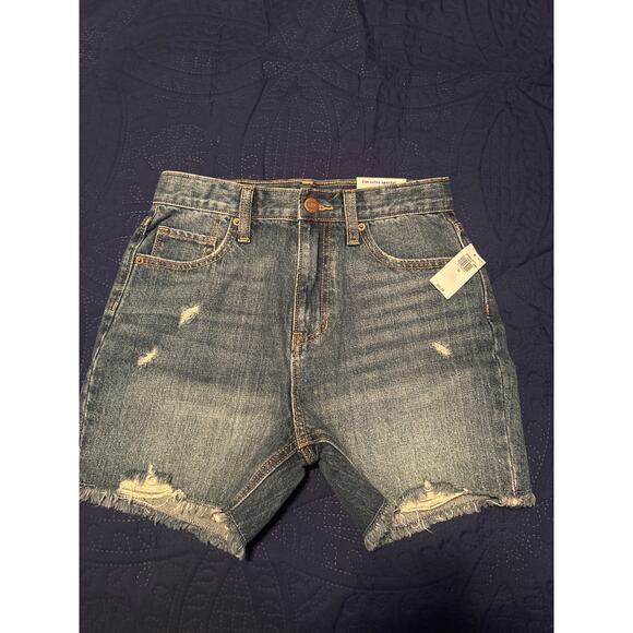NWT Old Navy Girl's Denim Shorts Distressed Slouchy Straight Size 12 - Picture 1 of 6